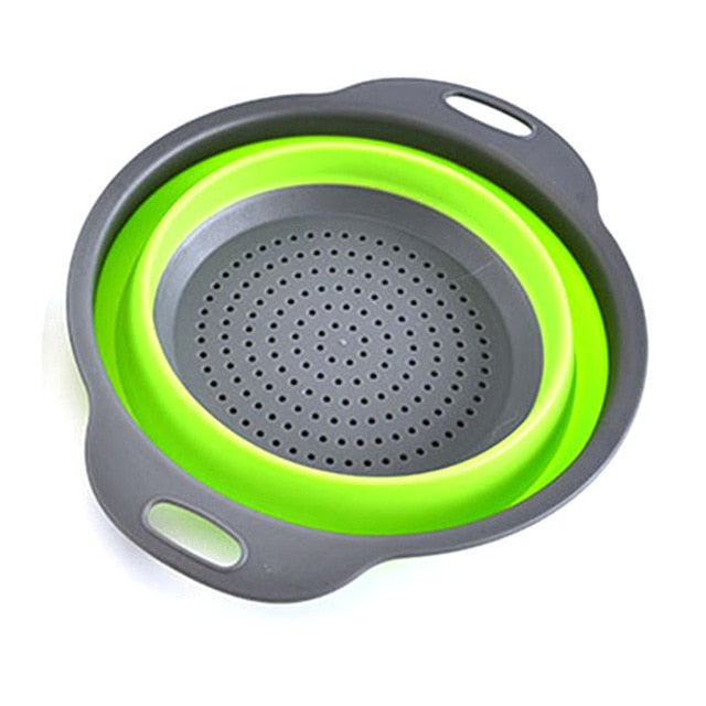 1 Pcs Portable Drain Basket Plastic Folding Filter Fruit Basket For RetracTable Kitchen Sink Washing Basket