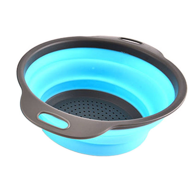 1 Pcs Portable Drain Basket Plastic Folding Filter Fruit Basket For RetracTable Kitchen Sink Washing Basket