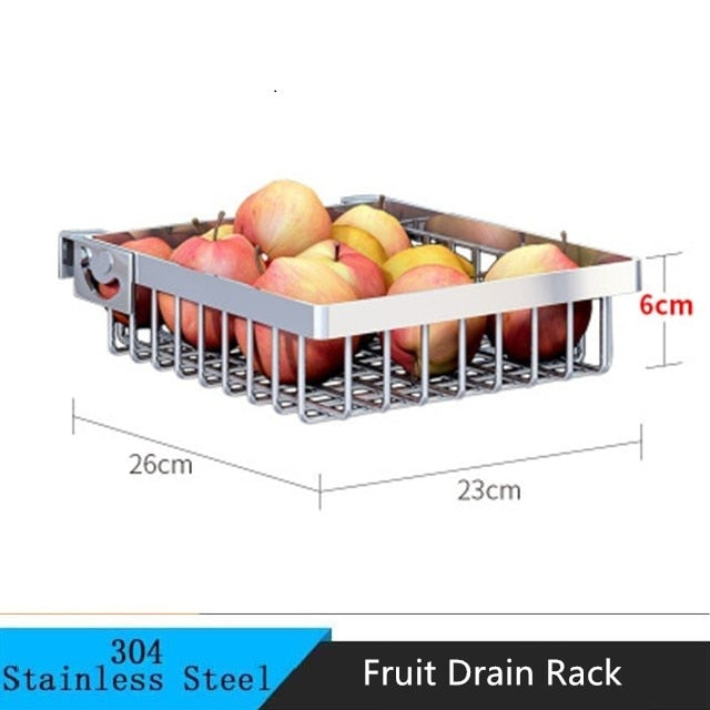 304 stainless steel tableware sink drain rack dish rack foldable kitchen desktop storage supplies dry storage rack accessories