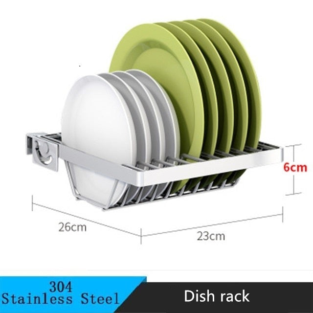 304 stainless steel tableware sink drain rack dish rack foldable kitchen desktop storage supplies dry storage rack accessories