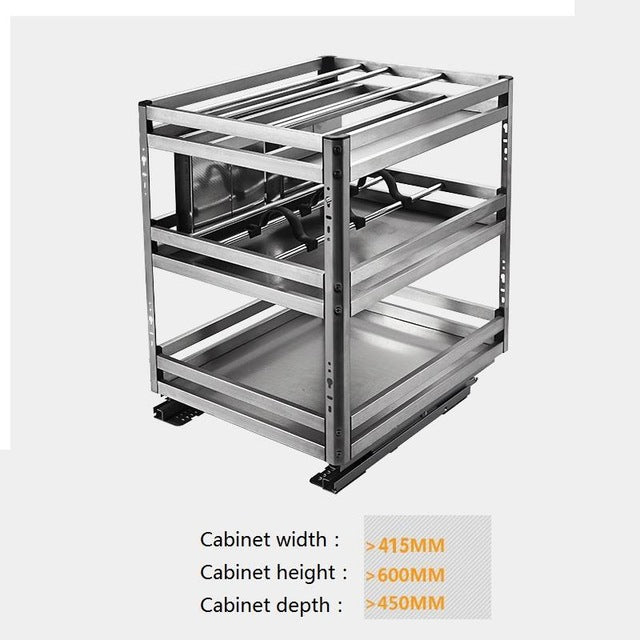 Accessories Organizer Mutfak Malzemeleri Stainless Steel Cuisine Cocina Cozinha Kitchen Cabinet Cestas Para Organizar Basket