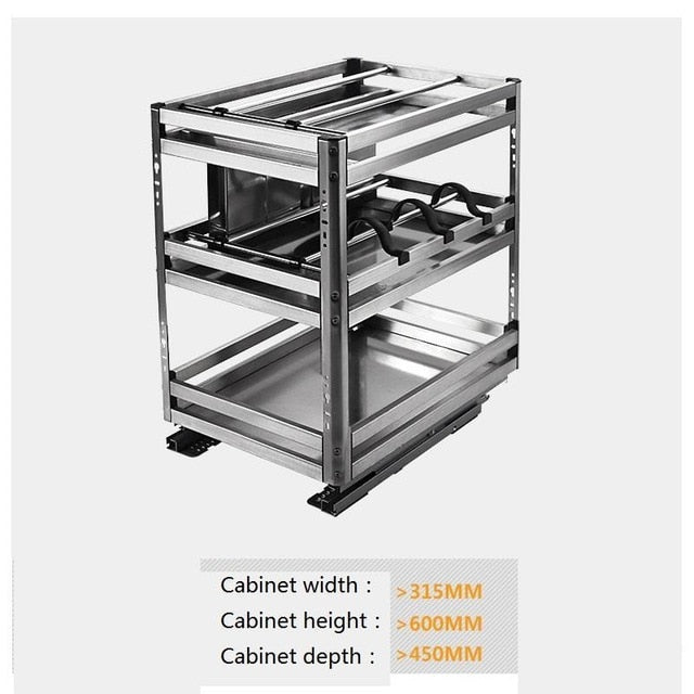 Accessories Organizer Mutfak Malzemeleri Stainless Steel Cuisine Cocina Cozinha Kitchen Cabinet Cestas Para Organizar Basket