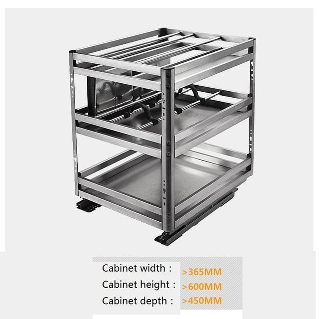 Accessories Organizer Mutfak Malzemeleri Stainless Steel Cuisine Cocina Cozinha Kitchen Cabinet Cestas Para Organizar Basket