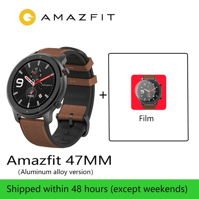 Amazfit GTR 47mm Smart Watch Xiaomi Huami 5ATM Waterproof Sports Smartwatch 24 Days Battery Music Control With GPS Heart Rate