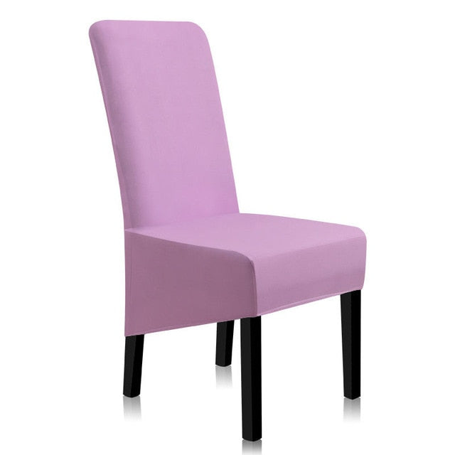 Chair Covers Spandex Solid Color Dining Chair Covers Anti-dirty Stretch Chair Cover Kitchen A45008