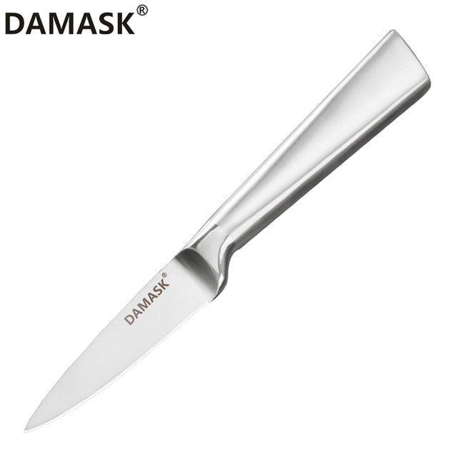 DAMASK Brand Stainless Steel Kitchen Knife Set Chef Cooking Knives 3Cr13 High Hardness Blade Light Weight Handle Cleaver Gyutou
