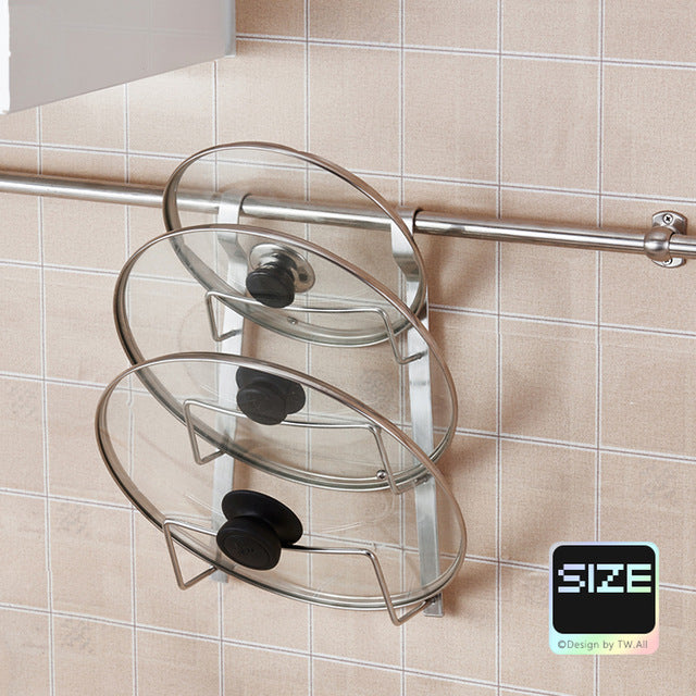 DIY Stainless Steel Kitchen Storage Rack Dish Rack Cutting Boards Stand 304 Stainless Steel Wall Mounted Kitchen Accessories