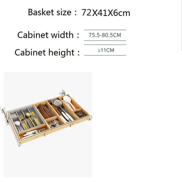 De Cosina Accessories Organizer Drawer For Organizador Armario Dish Stainless Steel Cocina Rack Cuisine Kitchen Cabinet Basket