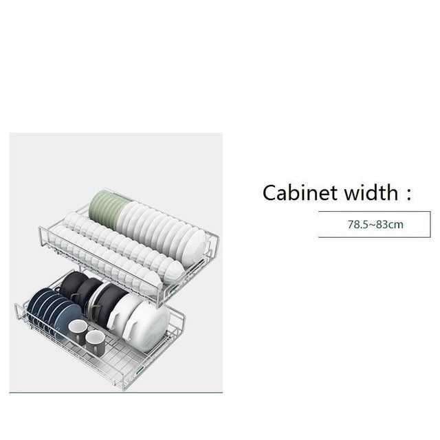 De Cosina Accessories Organizer Drawer For Organizador Armario Dish Stainless Steel Cocina Rack Cuisine Kitchen Cabinet Basket