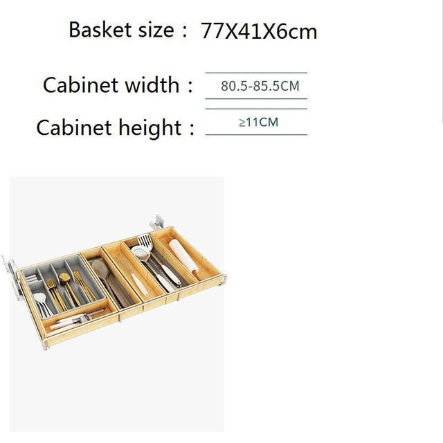 De Cosina Accessories Organizer Drawer For Organizador Armario Dish Stainless Steel Cocina Rack Cuisine Kitchen Cabinet Basket