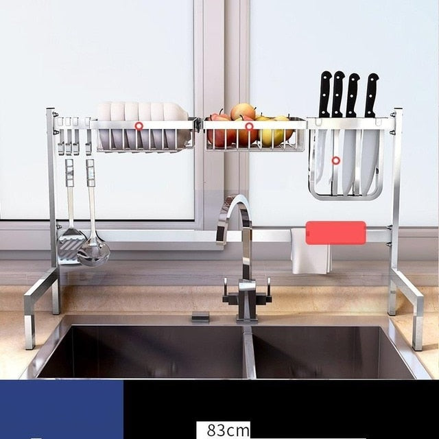 De Sink Accessories Cosina Almacenamiento Dish Drainer Stainless Steel Cocina Mutfak Rack Cozinha Cuisine Kitchen Organizer