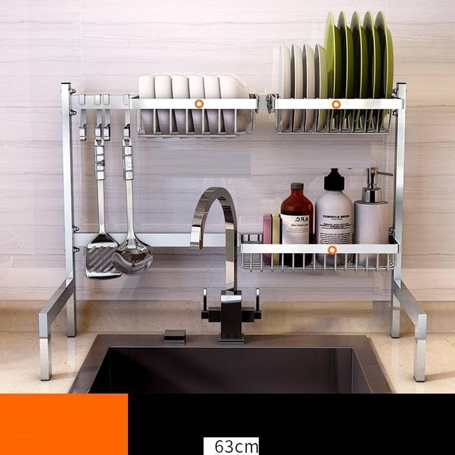 De Sink Accessories Cosina Almacenamiento Dish Drainer Stainless Steel Cocina Mutfak Rack Cozinha Cuisine Kitchen Organizer