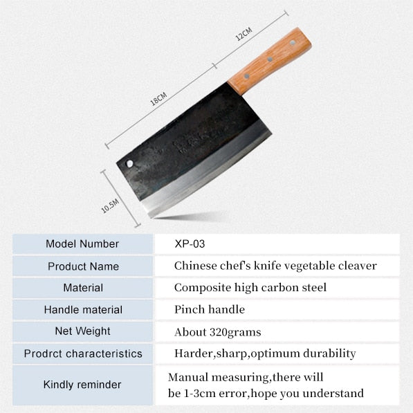 Deng knife High-grade handmade forged blade carbon steel kitchen knife Chinese chef knife vegetable cleaver kitchen knives