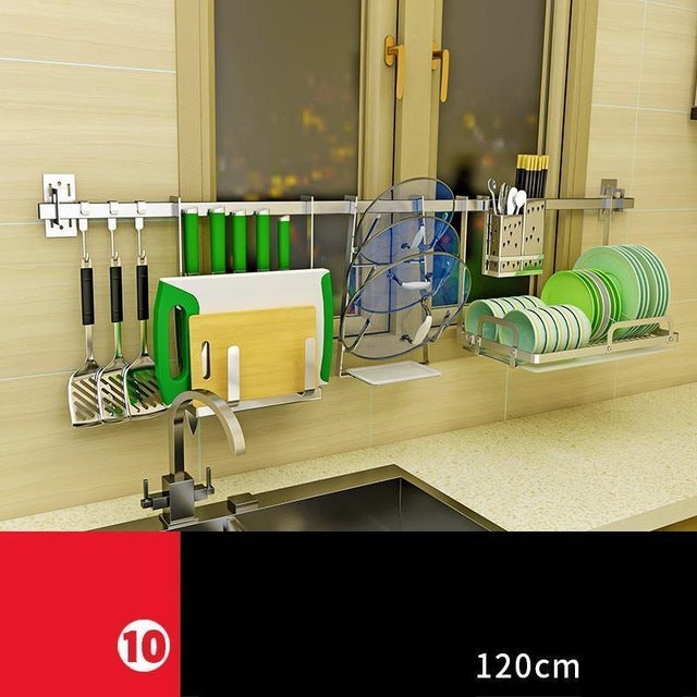Dish Drainer Fridge Supplies Sink Organizer Stainless Steel Cocina Organizador Cozinha Cuisine Kitchen Storage Rack Holder