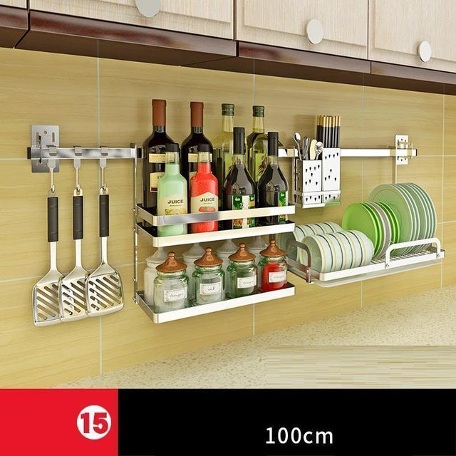 Dish Drainer Fridge Supplies Sink Organizer Stainless Steel Cocina Organizador Cozinha Cuisine Kitchen Storage Rack Holder