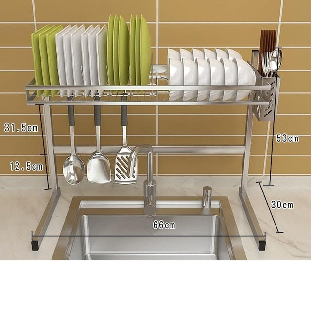 Drying Keuken Dish Drainer Organizadores De Especias Stainless Steel Organizador Rack Cocina Cuisine Mutfak Kitchen Organizer