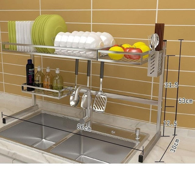 Drying Keuken Dish Drainer Organizadores De Especias Stainless Steel Organizador Rack Cocina Cuisine Mutfak Kitchen Organizer