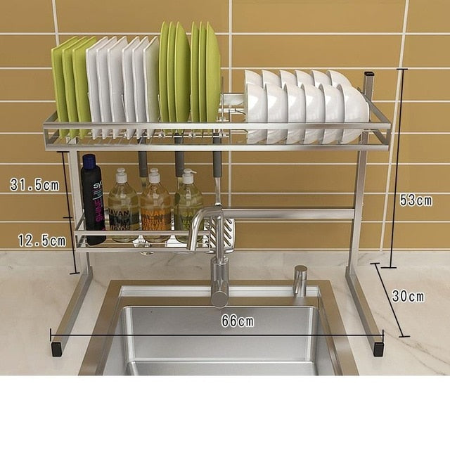 Drying Keuken Dish Drainer Organizadores De Especias Stainless Steel Organizador Rack Cocina Cuisine Mutfak Kitchen Organizer