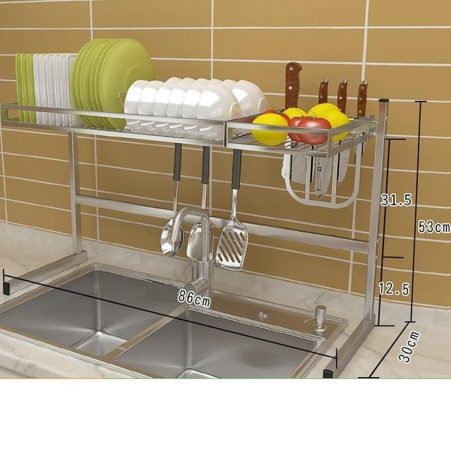 Drying Keuken Dish Drainer Organizadores De Especias Stainless Steel Organizador Rack Cocina Cuisine Mutfak Kitchen Organizer