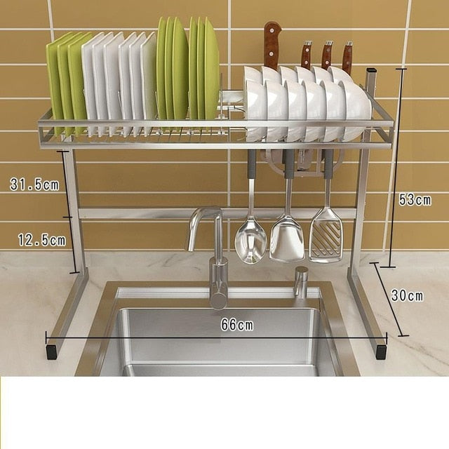Drying Keuken Dish Drainer Organizadores De Especias Stainless Steel Organizador Rack Cocina Cuisine Mutfak Kitchen Organizer