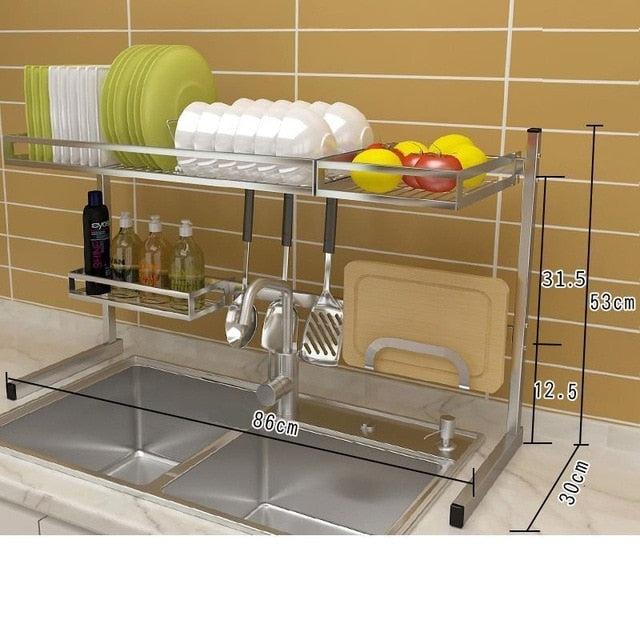 Drying Keuken Dish Drainer Organizadores De Especias Stainless Steel Organizador Rack Cocina Cuisine Mutfak Kitchen Organizer