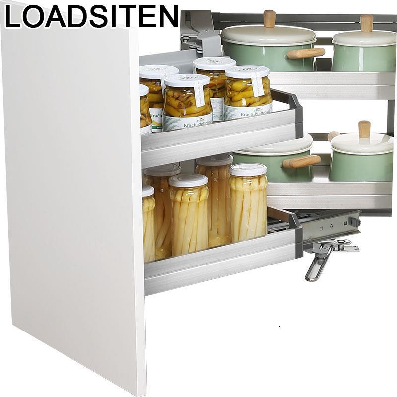 For Keuken Organizer Para Organizar Dish Cucina Cestas Corredera Stainless Steel Cuisine Rack Cozinha Kitchen Cabinet Basket