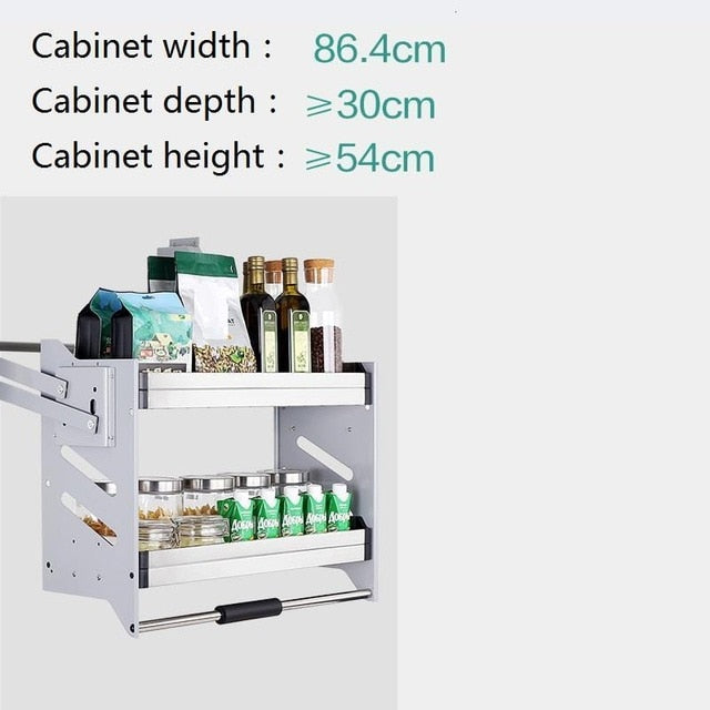 For Mutfak Malzemeleri And Rangement Cuisine Stainless Steel Hanging Rack Cozinha Organizer Kitchen Cabinet Storage Basket