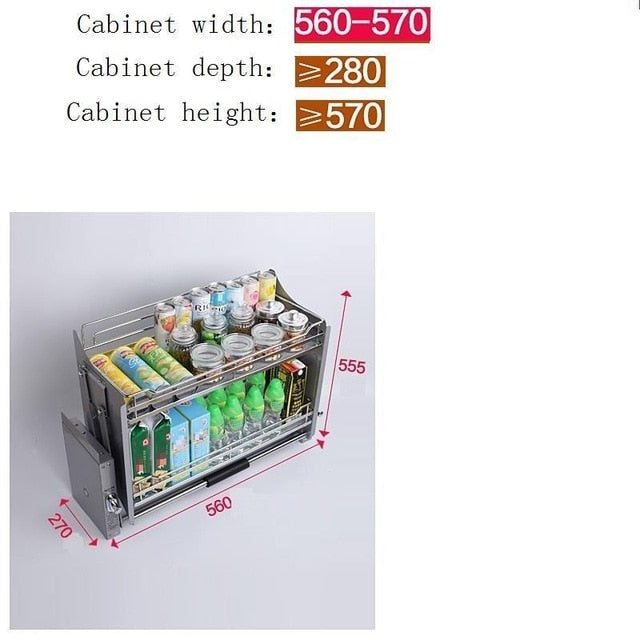 Gabinete Organizer And Storage Alacena Organizar Dish Drainer Pantry Drawer For Hanging Cozinha Cuisine Kitchen Cabinet Basket