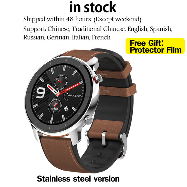 Global Version Huami Amazfit GTR 47mm GPS Smart Watch Men 5ATM Waterproof Smartwatch 24 Days Battery AMOLED Screen 12 Sport Mode