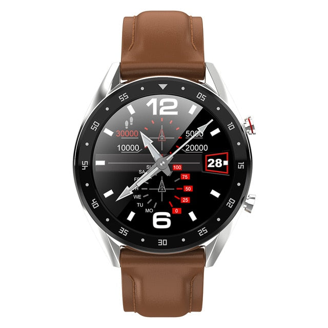 M9 ECG O2 Blood Oxygen Monitor Smartwatch Ultra Thin Full Round Screen bluetooth Call IP68 Music Control Multi Sport Smart Watch
