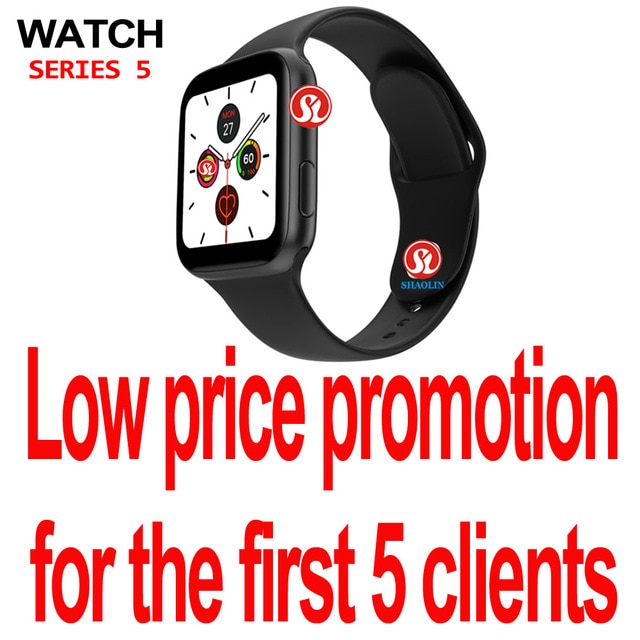 Man Woman Smart Watch 44mm Heart Rate Monitor Series 5 Sports Smartwatch for Apple watch iOS 9 10 iPhone 8 Android Phone pk iwo