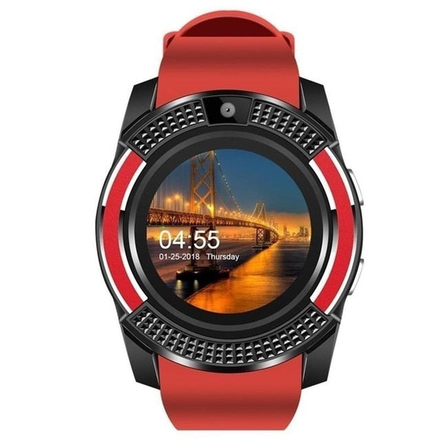 New Circular Smartwatch Touch Screen Wrist Watch with Camera/SIM Card Slot Waterproof Smart Watch Bluetooth SmartWatch Bluetooth