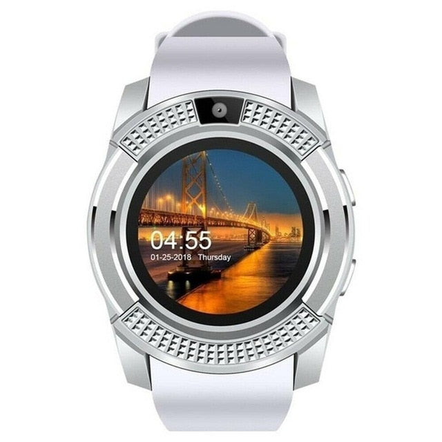 New Circular Smartwatch Touch Screen Wrist Watch with Camera/SIM Card Slot Waterproof Smart Watch Bluetooth SmartWatch Bluetooth