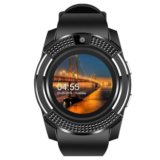 New Circular Smartwatch Touch Screen Wrist Watch with Camera/SIM Card Slot Waterproof Smart Watch Bluetooth SmartWatch Bluetooth