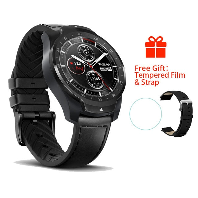 Original Ticwatch Pro Bluetooth Smart Watch IP68 Waterproof support NFC Payments/Google Assistant Wear OS by Google GPS Watch