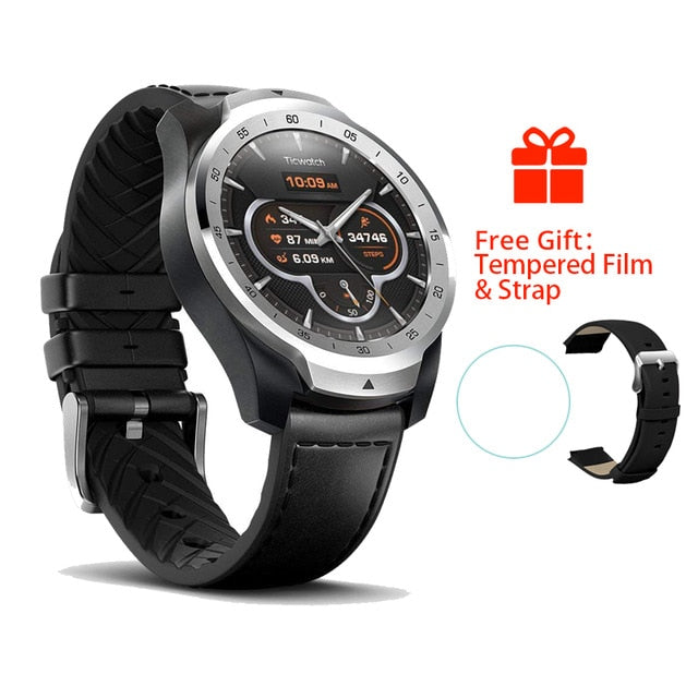 Original Ticwatch Pro Bluetooth Smart Watch IP68 Waterproof support NFC Payments/Google Assistant Wear OS by Google GPS Watch
