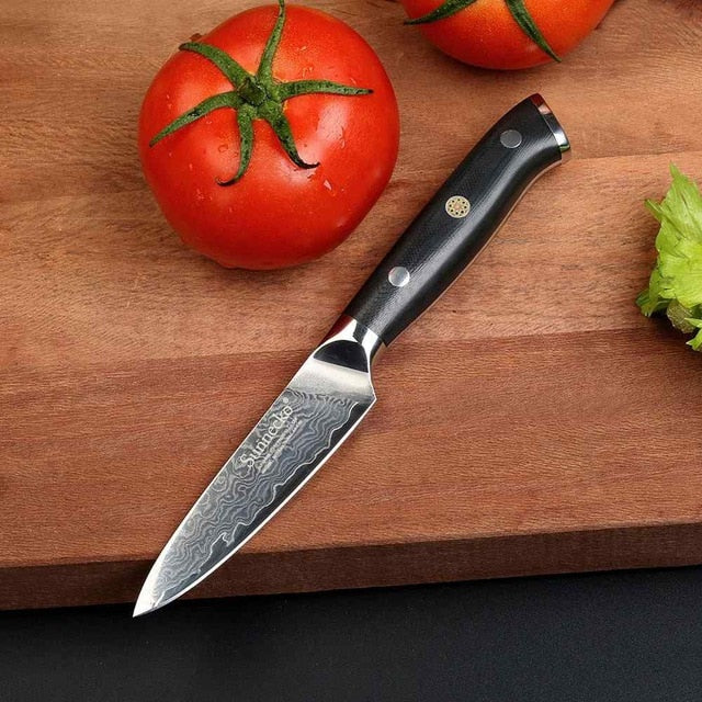 SUNNECKO Premium Chef Knife Japanese Kitchen Knives Sharp Utility Santoku Slicing Paring Cleaver Damascus Cut Knife G10 Handle