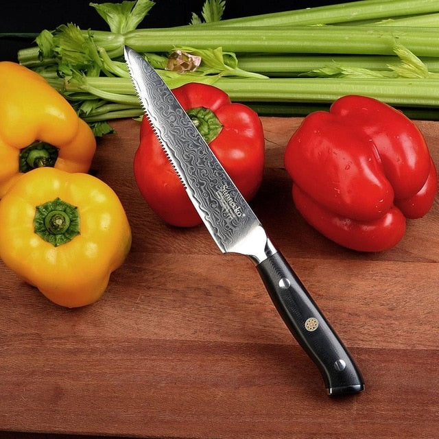 SUNNECKO Premium Chef Knife Japanese Kitchen Knives Sharp Utility Santoku Slicing Paring Cleaver Damascus Cut Knife G10 Handle