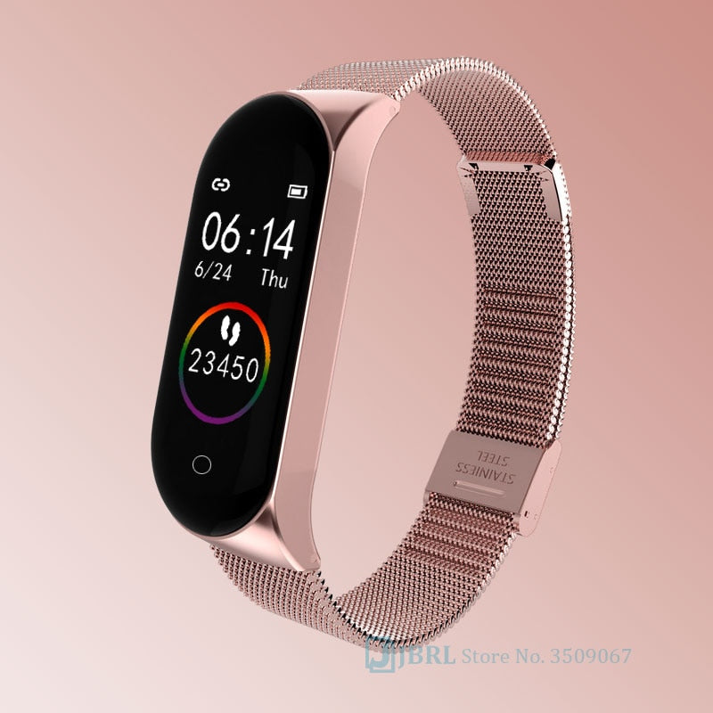 Stainless Steel Smart Watch Women Men For Android IOS Smartwatch Electronics Smart Clock Fitness Tracker Bluetooth Smart-watch