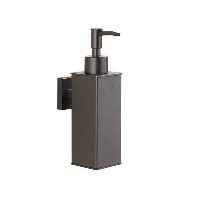 Stainless steel soap dispenser hand Liquid Soap Dispenser squeeze wall-mounted hotel bathroom kitchen square design