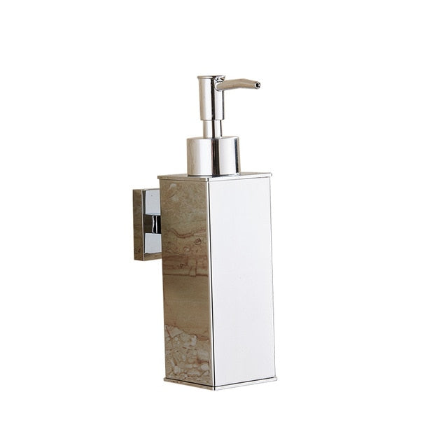 Stainless steel soap dispenser hand Liquid Soap Dispenser squeeze wall-mounted hotel bathroom kitchen square design