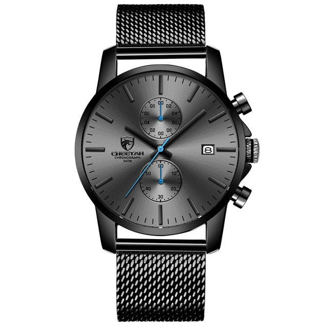 Top Luxury Brand Men Business Watches Chronograph Waterproof Quartz Analog Wristwatch Full Steel Male Clock Relogio Masculino