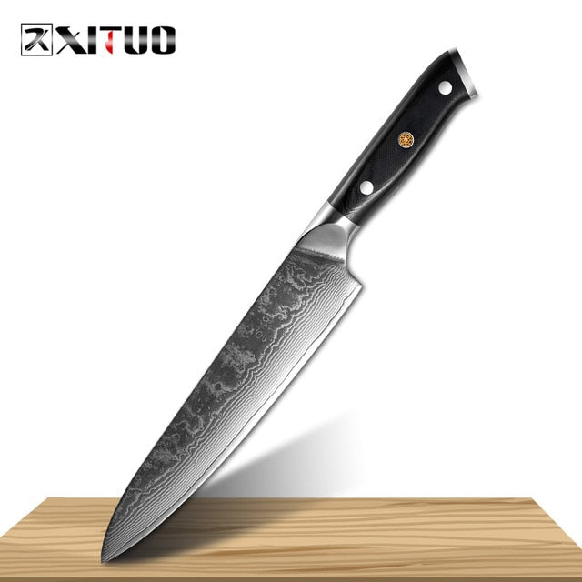 XITUO Kitchen Chef Knife Set VG10 Damascus Steel 67-story Slices Nakiri Kiritsuke Sushi Knife Bone Japanese Knife Cooking Tools