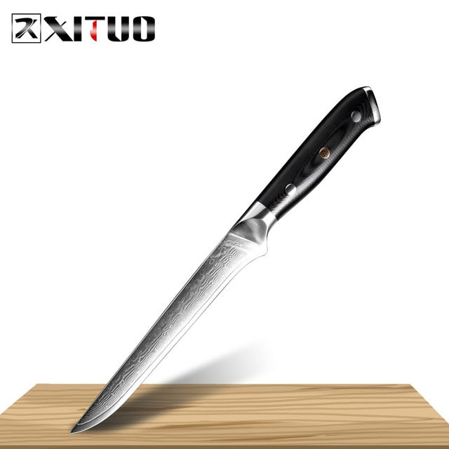 XITUO Kitchen Chef Knife Set VG10 Damascus Steel 67-story Slices Nakiri Kiritsuke Sushi Knife Bone Japanese Knife Cooking Tools