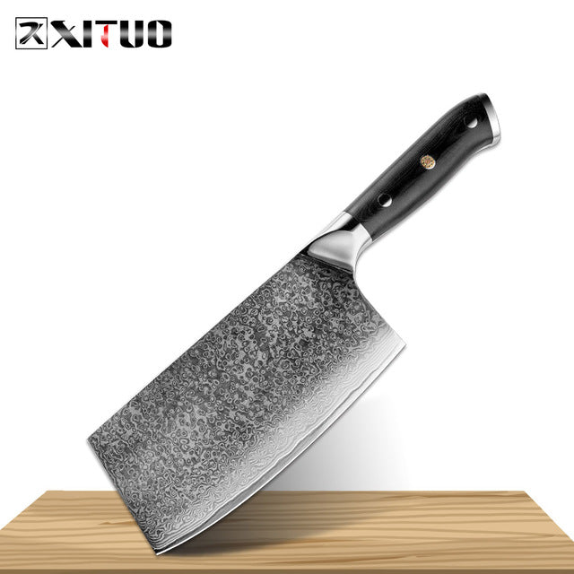 XITUO Kitchen Chef Knife Set VG10 Damascus Steel 67-story Slices Nakiri Kiritsuke Sushi Knife Bone Japanese Knife Cooking Tools