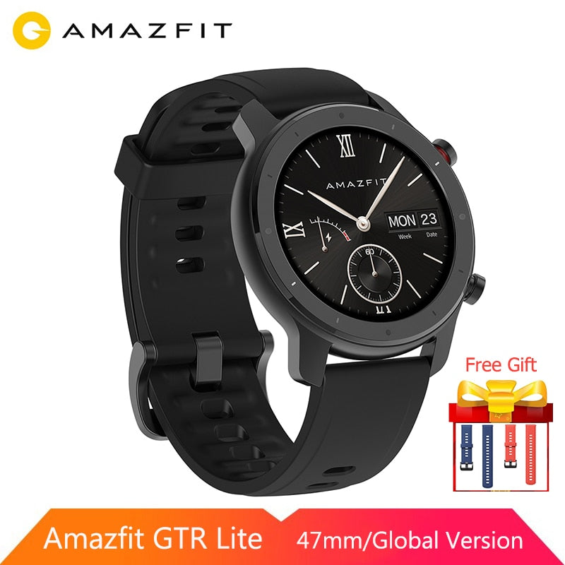 Amazfit GTR Lite 47mm Smart Watch 1.39 inch AMOLED 5ATM Waterproof 24 Days Battery Sport Watch for Android iOS Global Version