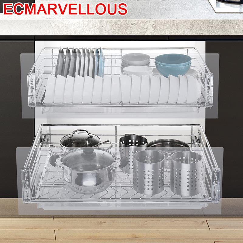 And Cupboard Drawer For Dish Drainer Organizador Stainless Steel Cocina Cuisine Organizer Kitchen Cabinet Storage Basket