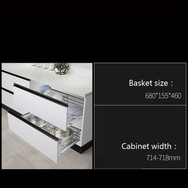 And Cupboard Drawer For Dish Drainer Organizador Stainless Steel Cocina Cuisine Organizer Kitchen Cabinet Storage Basket