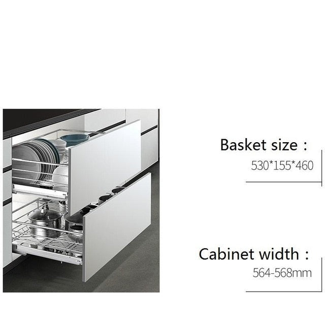 And Cupboard Drawer For Dish Drainer Organizador Stainless Steel Cocina Cuisine Organizer Kitchen Cabinet Storage Basket