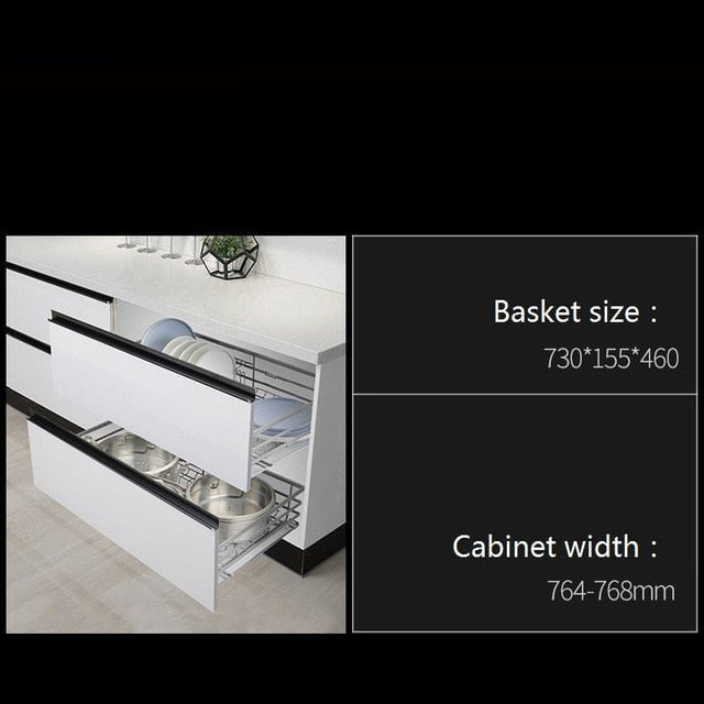 And Cupboard Drawer For Dish Drainer Organizador Stainless Steel Cocina Cuisine Organizer Kitchen Cabinet Storage Basket